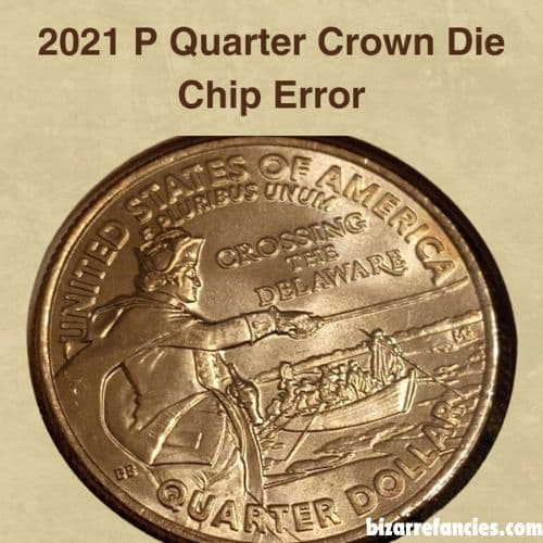 2021 P Quarter Crown Die Chip