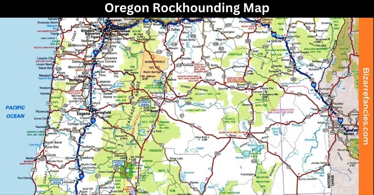 Oregon Rockhounding Map