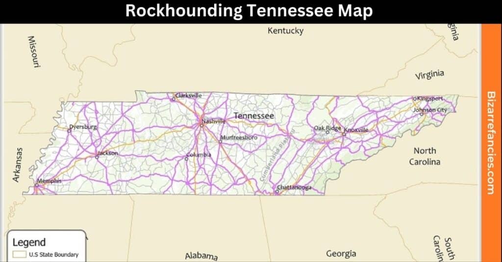 Rockhounding Tennessee Map