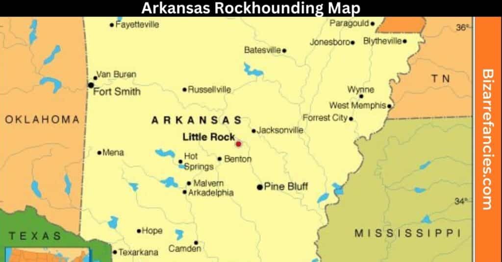 Arkansas Rockhounding Map