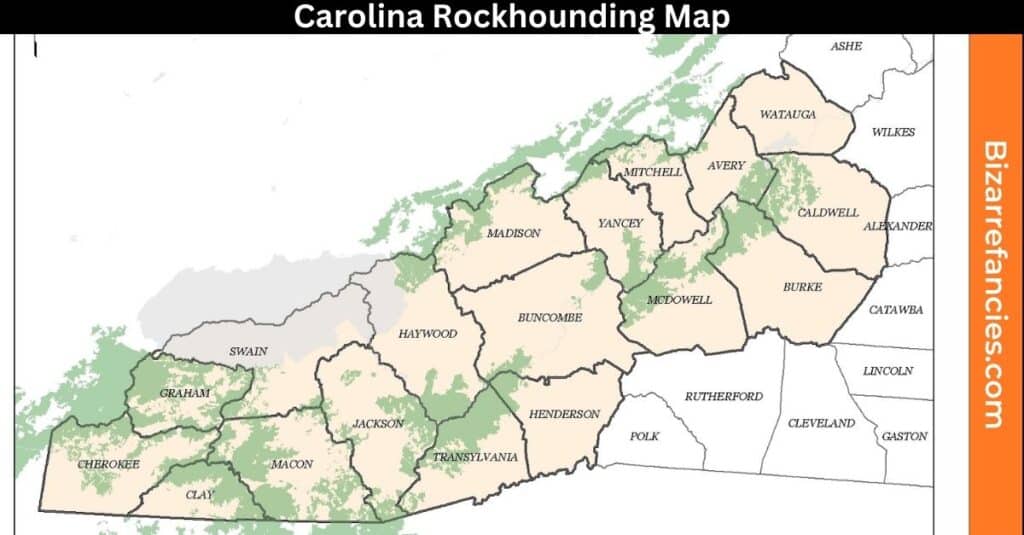 Carolina Rockhounding Map