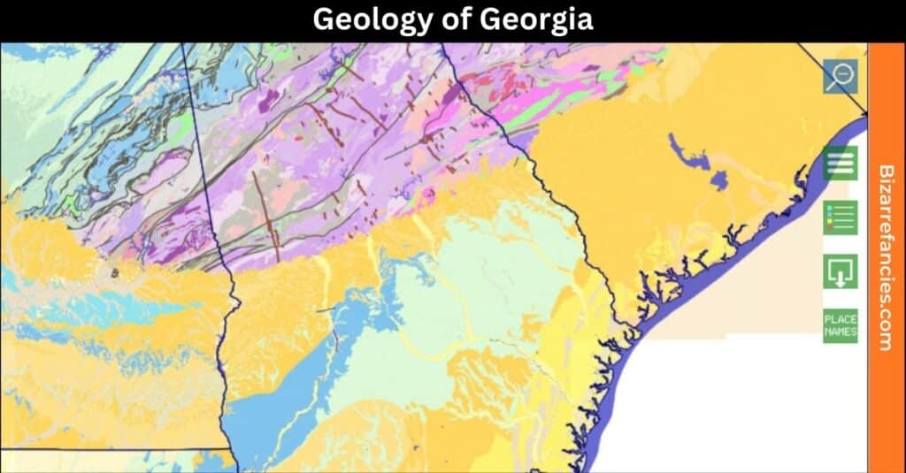 Geology of Georgia Georgia Rockhounding Map