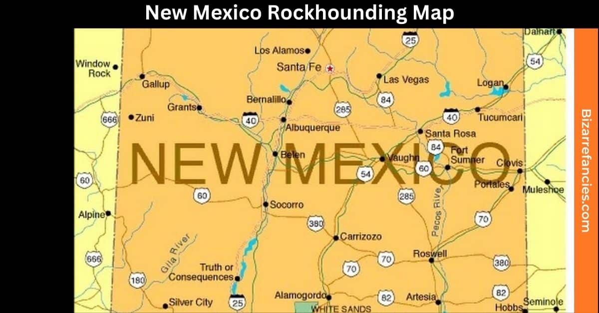 New Mexico Rockhounding Map