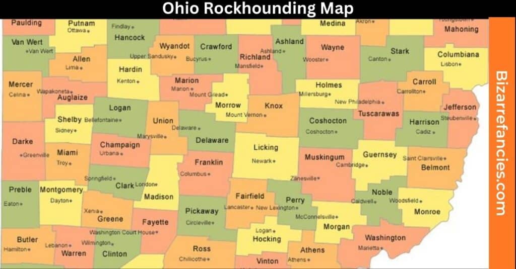 Ohio Rockhounding Map